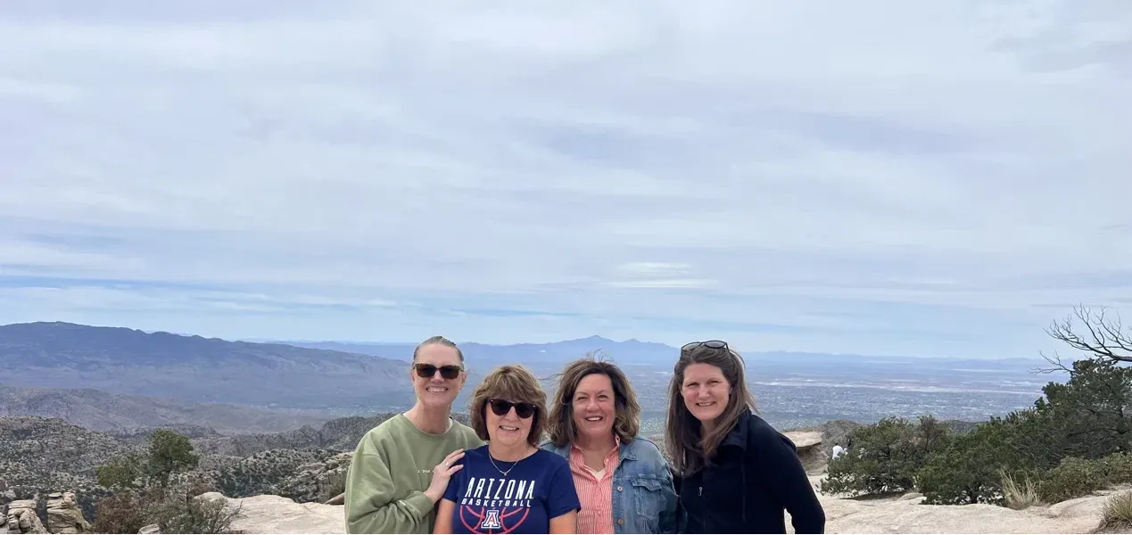 Nora and friends hiking